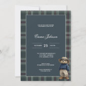 Rustic Tartan Beer Baby shower Kaart (Voorkant)