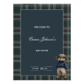 Rustic Tartan Beer Baby shower Perfect Poster (Voorkant)