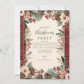 Rustic Tartan Christmas Kaart (Voorkant)