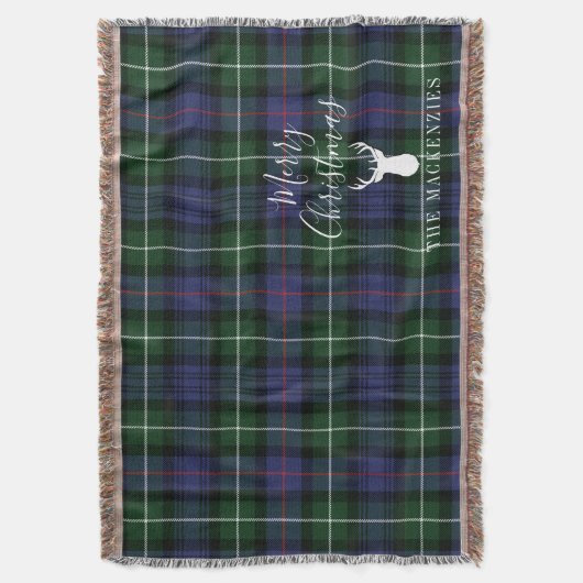 Rustic Tartan Clan MacKenzie Plaid Deken (Voorkant Verticaal)