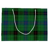 Rustic Tartan Classic Green Check Plaid Groot Cadeauzakje (Achterkant)