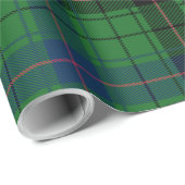Rustic Tartan Davidson Plaid Green Black Blue Cadeaupapier (Rol Hoek)