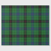 Rustic Tartan Davidson Plaid Green Black Blue Cadeaupapier (Vlak)