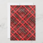 Rustic Tartan Flannel & Fizz Winter Vrijgezellenfe Kaart (Achterkant)