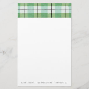 Rustic Tartan   Gepersonaliseerde schrijfbenodigdh Briefpapier
