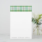 Rustic Tartan | Gepersonaliseerde schrijfbenodigdh Briefpapier (Staand voorkant)