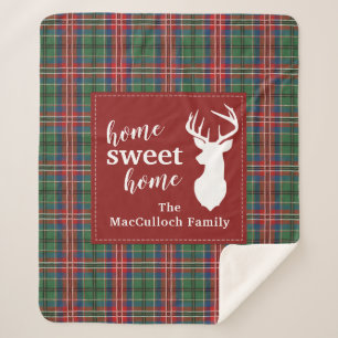 Rustic Tartan MacCulloch Elegant Plaid Sherpa Deken