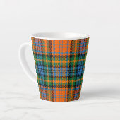 Rustic Tartan Murray Plaid Sinaasappel Blue Check Latte Mok (Linkerhoek)