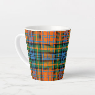 Rustic Tartan Murray Schotse Ruit Oranje Blauw Ger Latte Mok