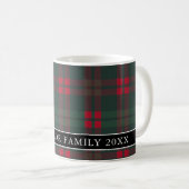 Rustic Tartan Plaid Family Name Koffiemok (Voorkant rechts)