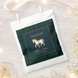 Rustic Tartan Plaid Horse Baby Shower  Bedankzakje