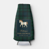 Rustic Tartan Plaid Horse Baby Shower  Flesjeskoeler (Voorkant)