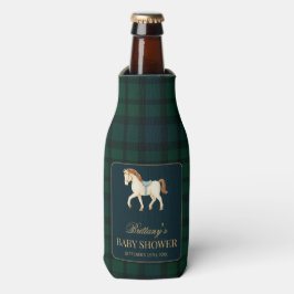 Rustic Tartan Plaid Horse Baby Shower  Flesjeskoeler