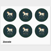 Rustic Tartan Plaid Horse Baby Shower Ronde Sticker (Vel)