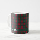 Rustic Tartan Plaid Name Koffiemok (Voorkant links)