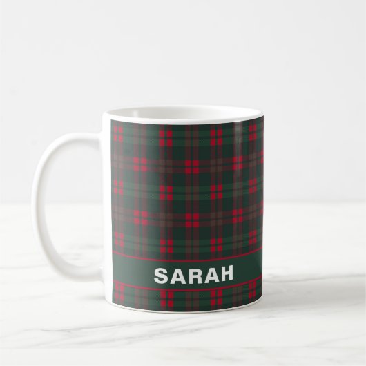 Rustic Tartan Plaid Name Koffiemok (Links)