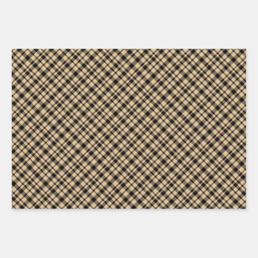 Rustic Tartan Plaid Pattern Three Matching Inpakpapier Vel (Voorkant)