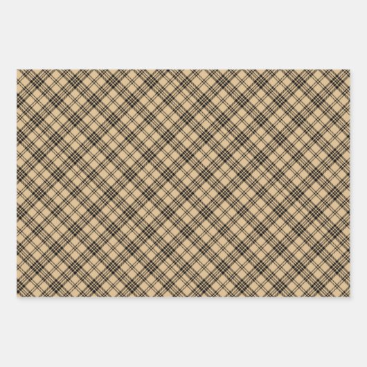 Rustic Tartan Plaid Pattern Three Matching Inpakpapier Vel (Voorkant 2)