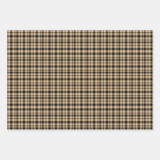 Rustic Tartan Plaid Pattern Three Matching Inpakpapier Vel (Voorkant)