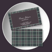 Rustic Tartan Plaid Visitekaartje