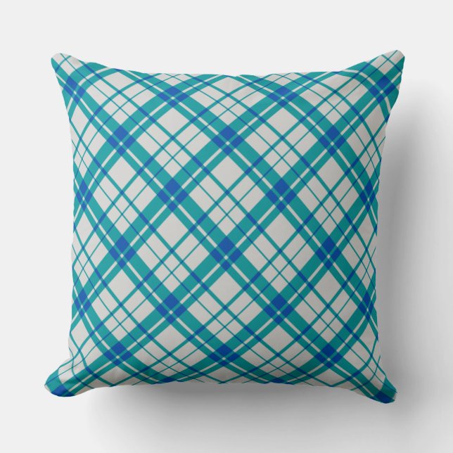 Rustic tartan schotland Brits blauw patroon Kussen (Voorkant)