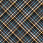 Rustic Tartan Towel – Blue Yellow Gift for Guys Bad Handdoek