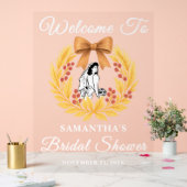 Rustic Tarwe & Berry Herfst Vrijgezellenfeest Welk Acryl Bord (Huwelijk)