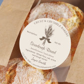 Rustic Tarwe Zuurdeeg Brood bakken Ronde Sticker