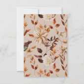 Rustic Taupe verlaat de herfst RSVP Kaartje (Achterkant)