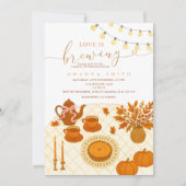 Rustic Tea Party Love is het brouwen van Vrijgezel Kaart (Voorkant)