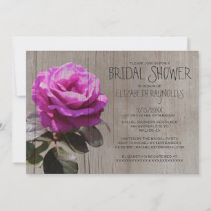 Rustic Tea Roos Bridal Shower Invitations Kaart