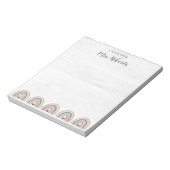 Rustic Teacher Appreciation Boho Rainbow Notitieblok (Linkerzijde)