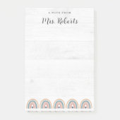 Rustic Teacher Appreciation Boho Rainbow Post-it® Notes (Voorkant)