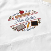 Rustic Teacher Appreciation Custom Name Apron with Lang Schort