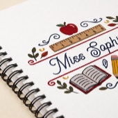 Rustic Teacher Appreciation Custom Spiral Notebook Notitieboek