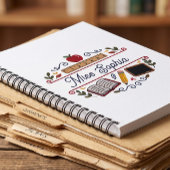 Rustic Teacher Appreciation Custom Spiral Notebook Notitieboek