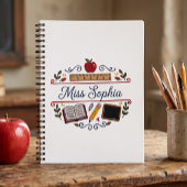 Rustic Teacher Appreciation Custom Spiral Notebook Notitieboek