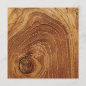 Rustic Teak Wood Foto Modern Weddenschap Menu (Achterkant)