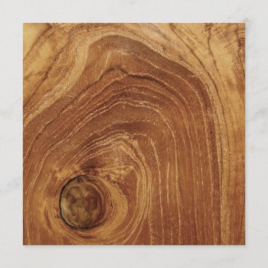 Rustic Teak Wood Foto Modern Weddenschap Menu (Achterkant)