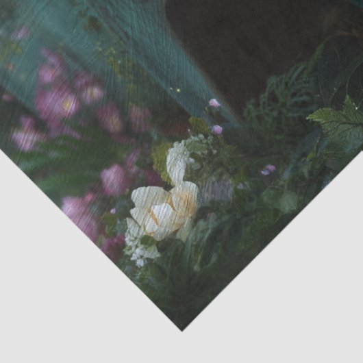 Rustic Teal Rose Truck Decoupage Tissuepapier (Detail)