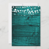 Rustic Teal Wood Bachelorette Party Kaart (Achterkant)