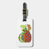 Rustic Teapot Cute Trendy Modern Mug Bagagelabel (Voorkant verticaal)