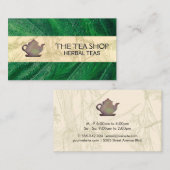 Rustic Teapot | Groen verlof | Visitekaartje (Voorkant / Achterkant)