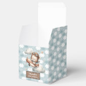 Rustic Teddy Bear Pilot Baby shower gunstbox Bedankdoosjes (Geopend)