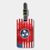 Rustic Tennessean American Flag Bagagelabel (Voorkant verticaal)