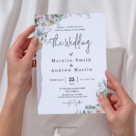 Rustic Terracotta and Orange Autumn Floral wedding Kaart