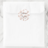 Rustic Terracotta beige Ginkgo Leaf Wedding Ronde Sticker (Tas)