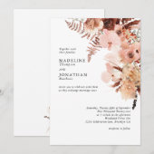 Rustic Terracotta Bohemian Hydrangea Wedding Kaart (Voorkant / Achterkant)