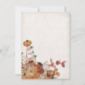 Rustic Terracotta Boho Floral Wreaths bruiloft Kaart (Achterkant)
