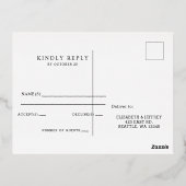 Rustic Terracotta Boho Pampas Arched RSVP Folie Uitnodiging Briefkaart (Achterkant)